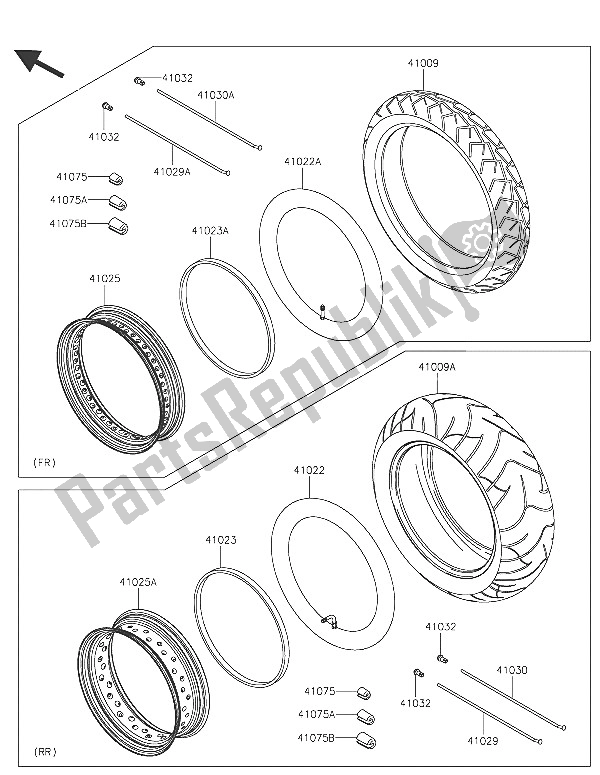 All parts for the Tires of the Kawasaki Vulcan 900 Classic 2016