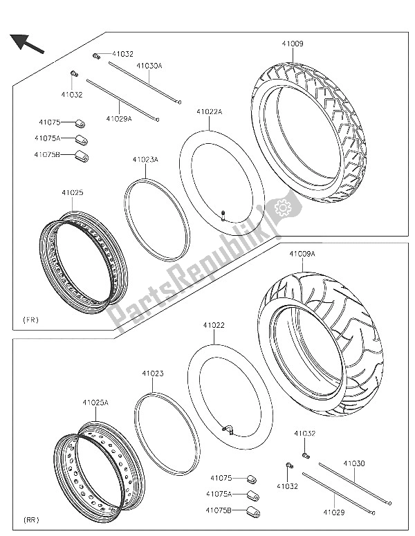 All parts for the Tires of the Kawasaki Vulcan 900 Classic 2016