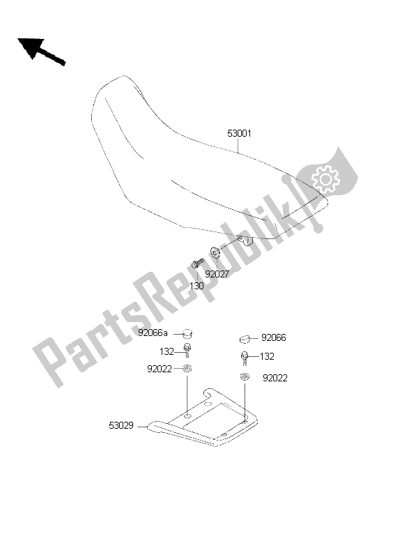 Toutes les pièces pour le Siège du Kawasaki KLR 650 2001