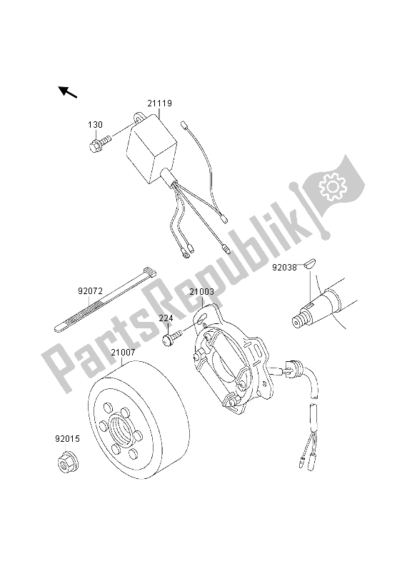 Toutes les pièces pour le Générateur du Kawasaki KX 60 2000