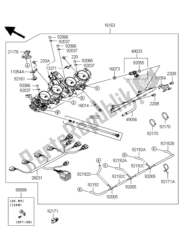 Todas las partes para Acelerador de Kawasaki ZZR 1400 ABS 2011