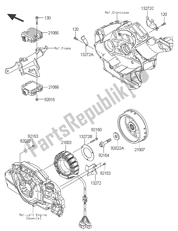 All parts for the Generator of the Kawasaki Vulcan 1700 Nomad ABS 2016