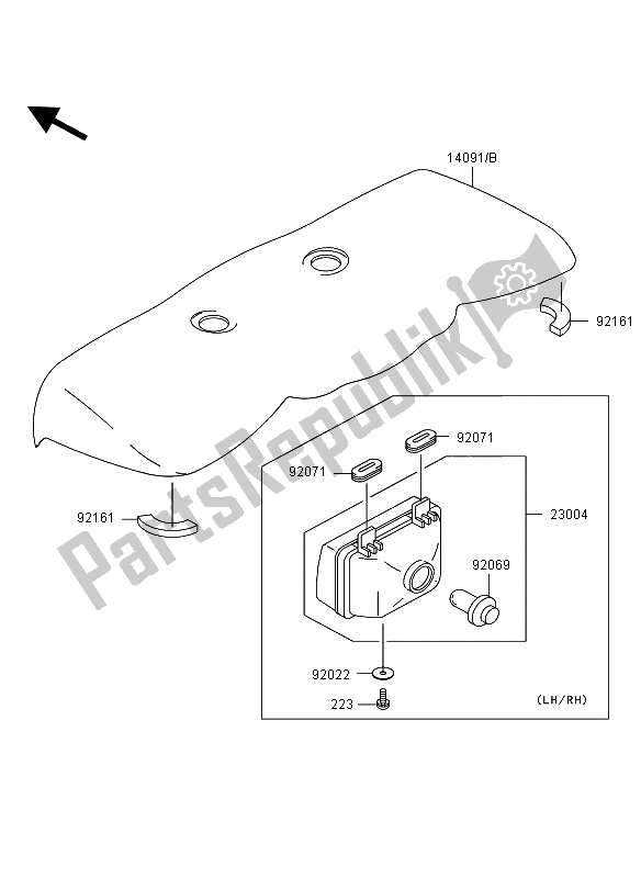 All parts for the Headlight of the Kawasaki KVF 360 4X4 2010