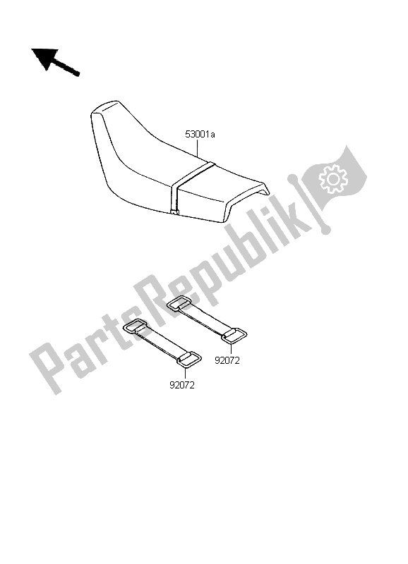 Alle onderdelen voor de Stoel van de Kawasaki KMX 125 LW 1995
