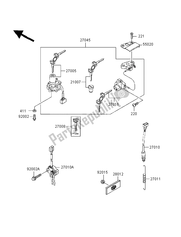 Todas las partes para Switch De Ignición de Kawasaki Ninja ZX 6R 600 1998