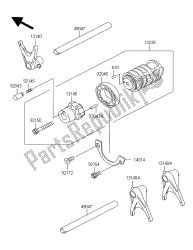 tambour de changement de vitesse et fourchette de changement de vitesse