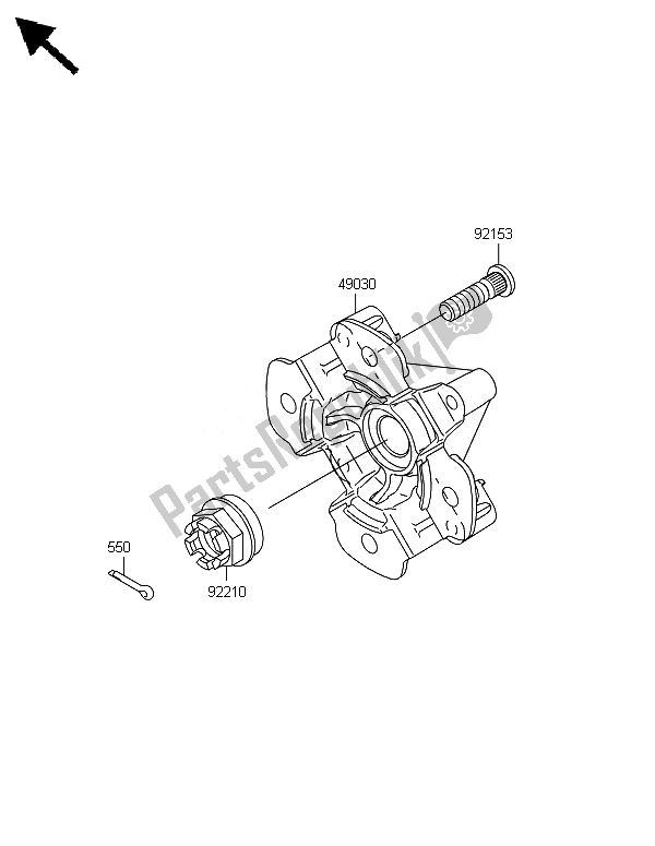 All parts for the Front Hub of the Kawasaki Brute Force 750 4X4I Epshef 2014