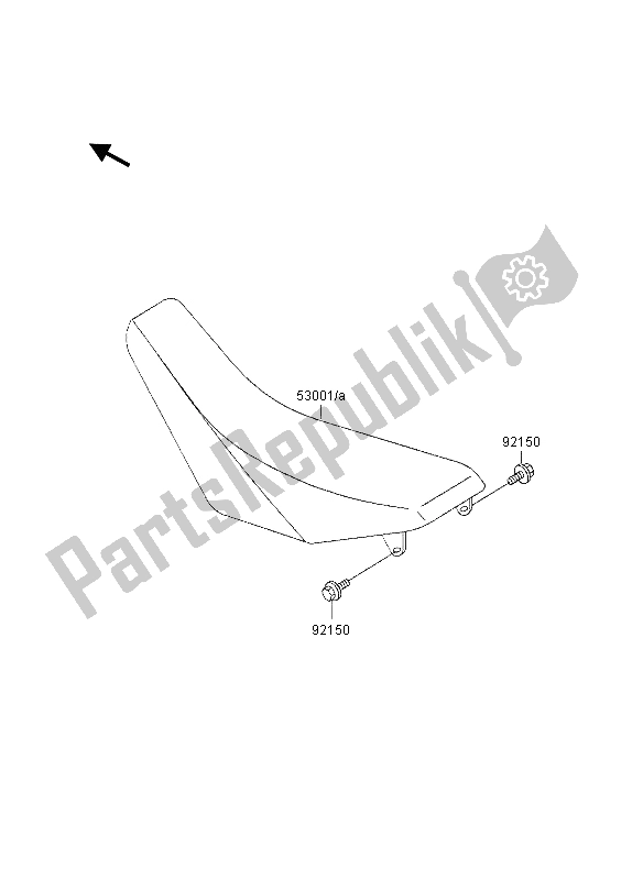 All parts for the Seat of the Kawasaki KX 125 1998