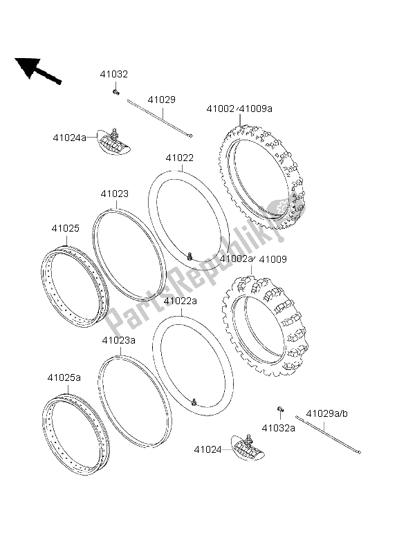 All parts for the Tires of the Kawasaki KLX 650R 1999