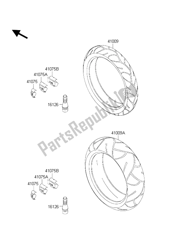 Tutte le parti per il Pneumatici del Kawasaki Ninja ZX 6 RR 600 2004