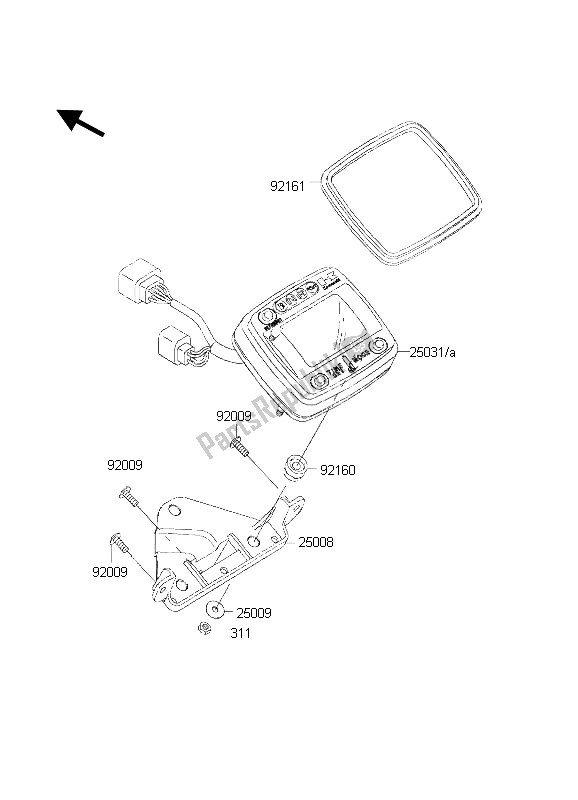 Tutte le parti per il Metro del Kawasaki KVF 650 2002