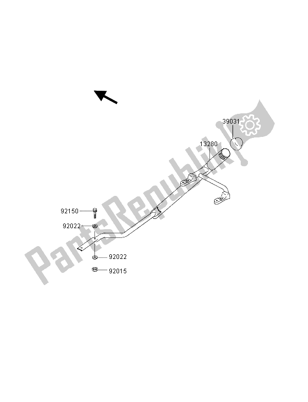 All parts for the Optional Parts (shovel Holder) of the Kawasaki KVF 400 4X4 2001