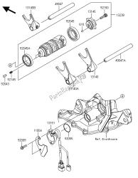 tambour de changement de vitesse et fourche (s) de changement de vitesse