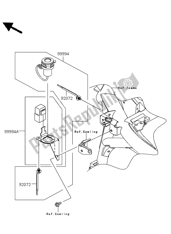 Todas las partes para Accesorio (zócalo Dc12v) de Kawasaki Versys ABS 650 2011