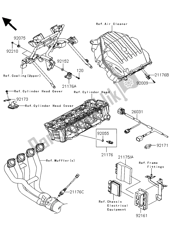 Todas las partes para Inyección De Combustible de Kawasaki Versys 1000 2013