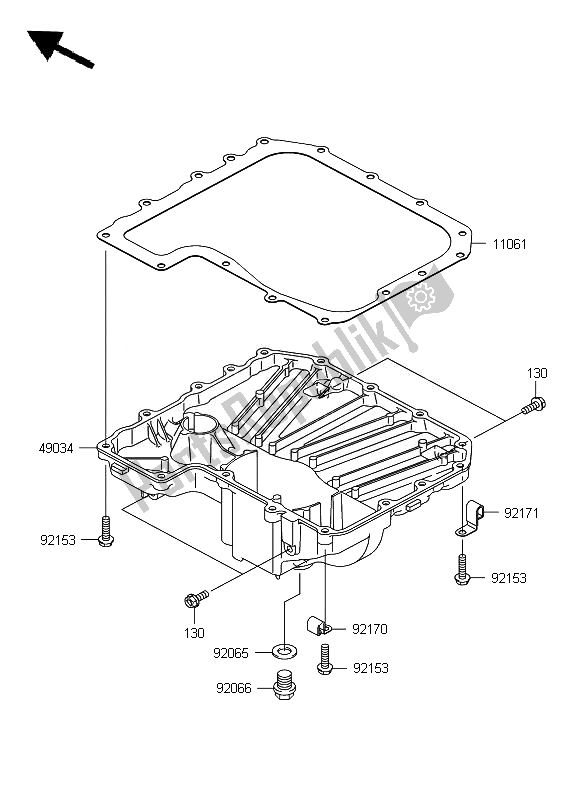 Toutes les pièces pour le Carter D'huile du Kawasaki Z 750 2010