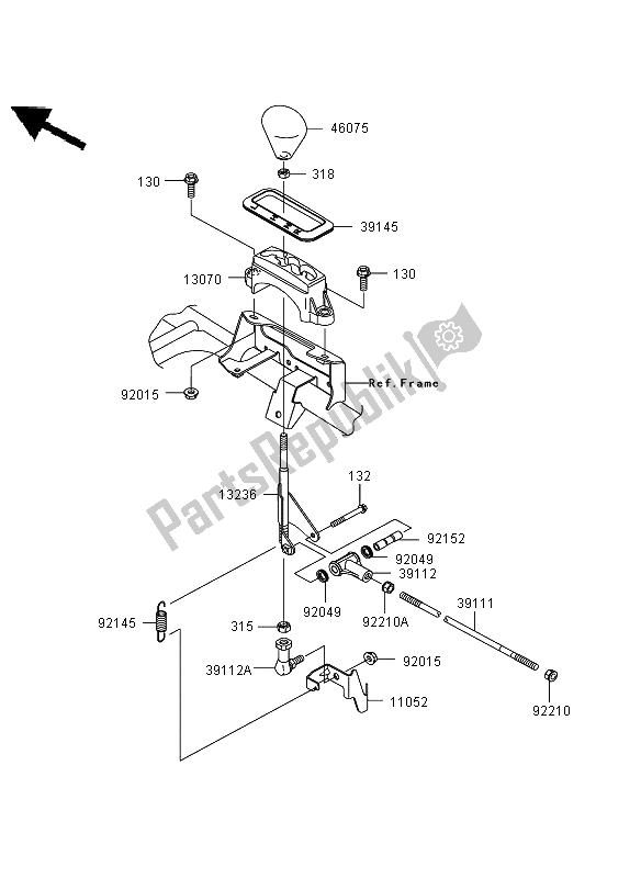 Todas las partes para Controlar de Kawasaki KVF 650 4X4 2006