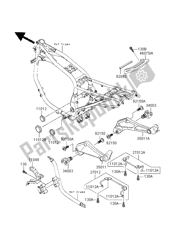 Todas las partes para Caja De Batería de Kawasaki GPZ 1100 1998