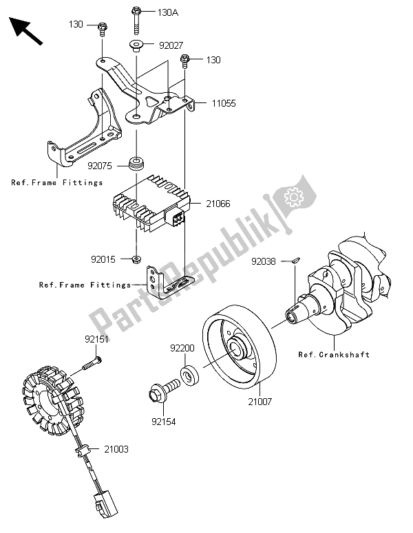 Todas las partes para Generador de Kawasaki Z 1000 2013