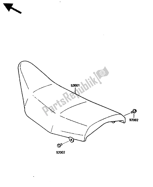 Tutte le parti per il Posto A Sedere del Kawasaki KX 250 1986