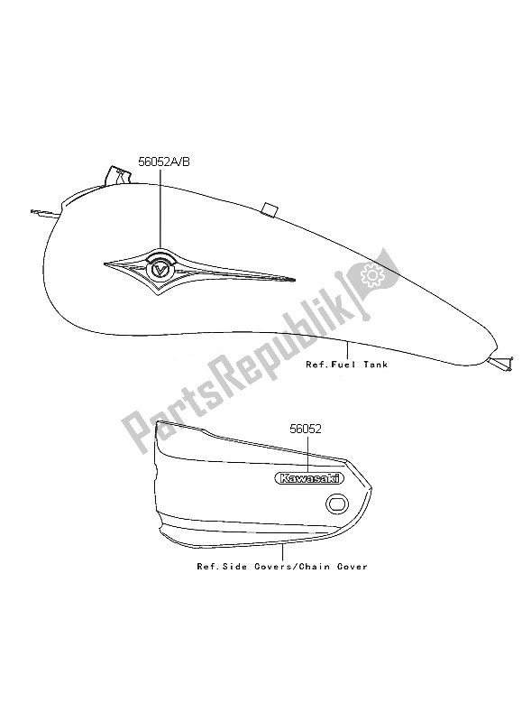 All parts for the Decals of the Kawasaki VN 1600 Classic 2005