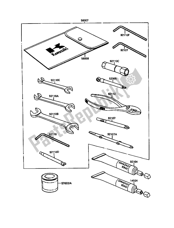 All parts for the Tool of the Kawasaki VN 15 1500 1989