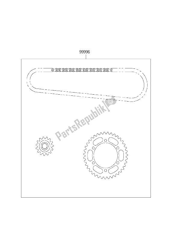 Toutes les pièces pour le Kit Chaîne du Kawasaki ER 5 500 2001