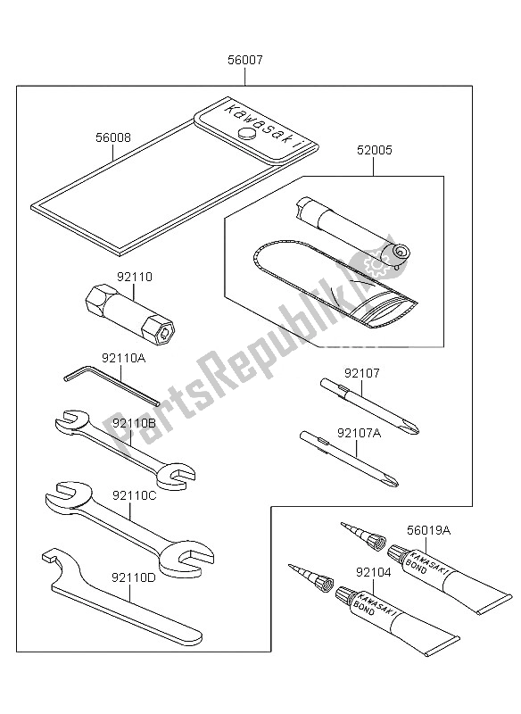 All parts for the Owners Tools of the Kawasaki KVF 360 2005