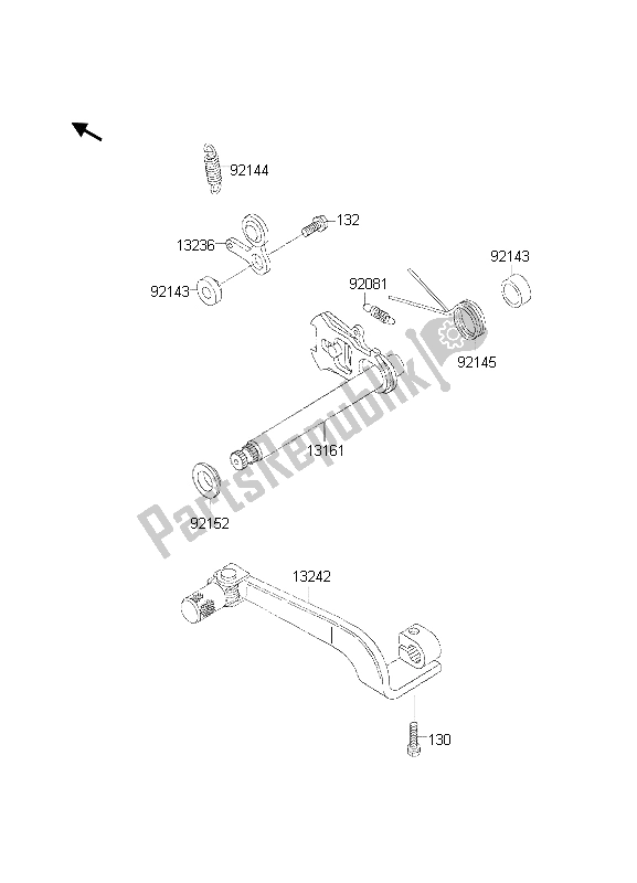 Todas las partes para Mecanismo De Cambio De Marcha de Kawasaki KDX 200 2000