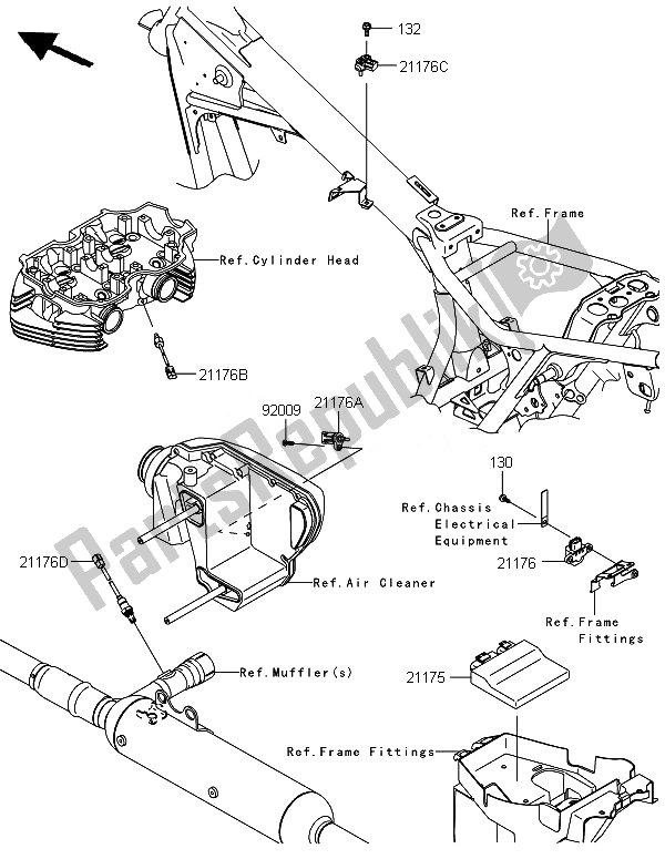 All parts for the Fuel Injection of the Kawasaki W 800 2014