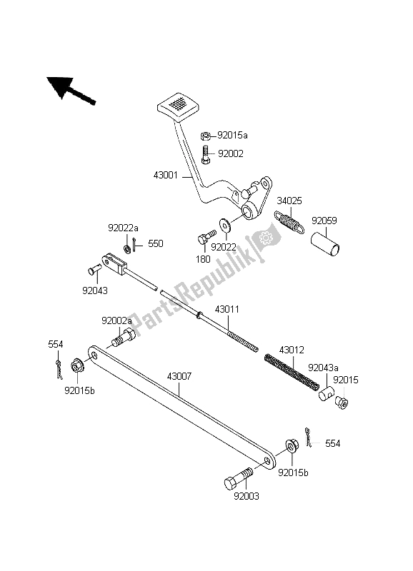 Todas las partes para Pedal De Freno de Kawasaki EL 252 1999