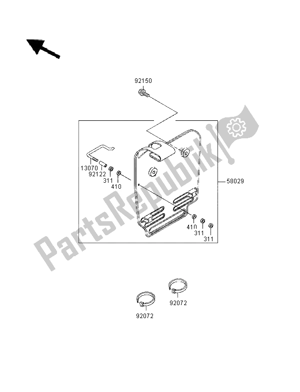 Tutte le parti per il Accessorio del Kawasaki KX 60 1996