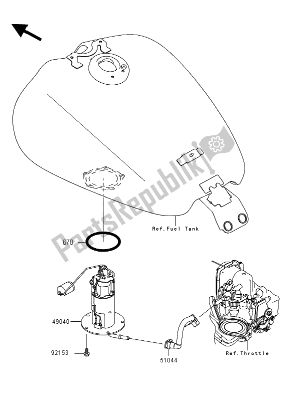 All parts for the Fuel Pump of the Kawasaki VN 1700 Voyager ABS 2009