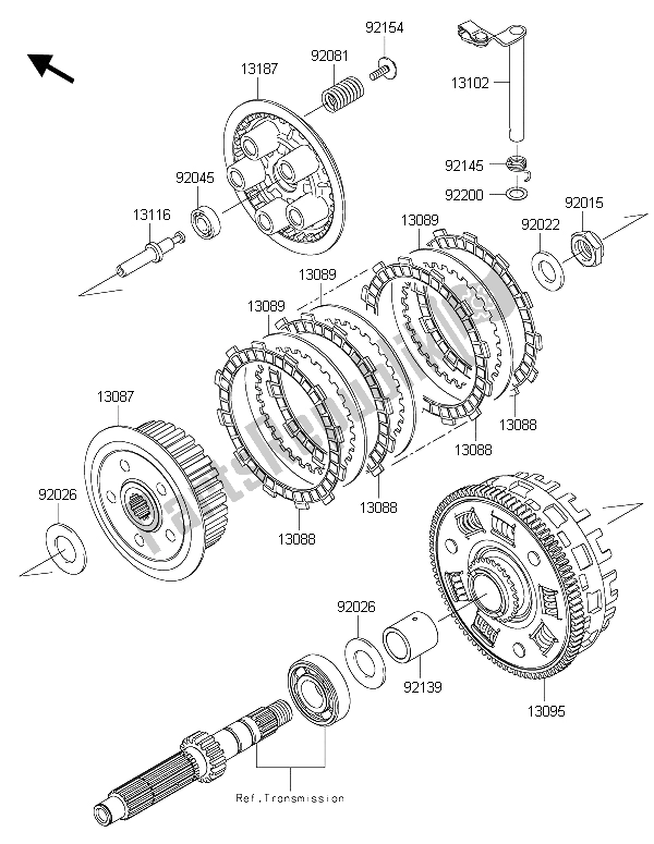 Tutte le parti per il Frizione del Kawasaki ER 6F 650 2015