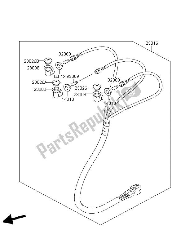 All parts for the Chassis Electrical Equipment of the Kawasaki KFX 400 2004