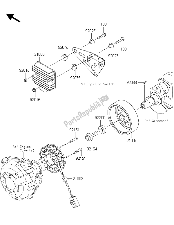 Todas las partes para Generador de Kawasaki Z 1000 SX ABS 2015