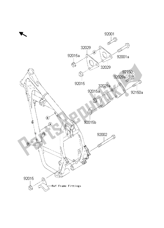 Todas las partes para Montaje Del Motor de Kawasaki KLR 650 2002