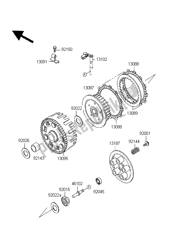 Todas las partes para Embrague de Kawasaki KLR 650 1999