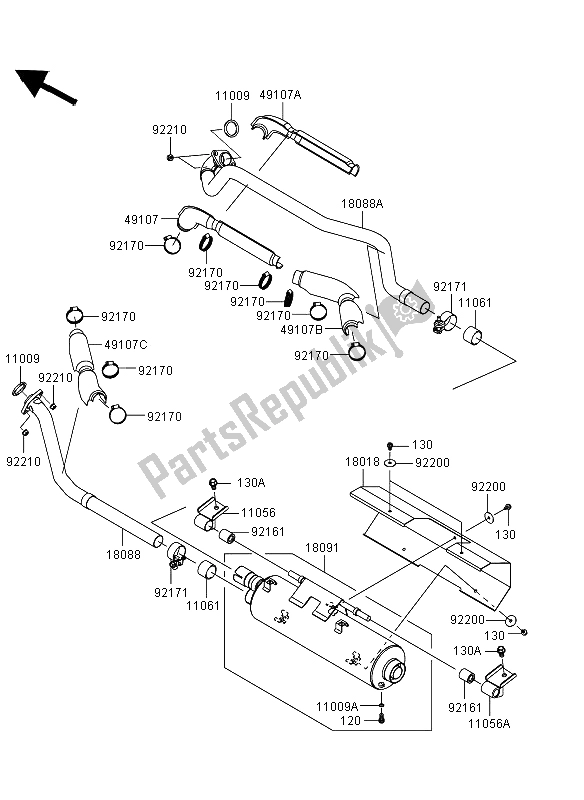 Todas las partes para Silenciador (s) de Kawasaki KVF 750 4X4 EPS 2013