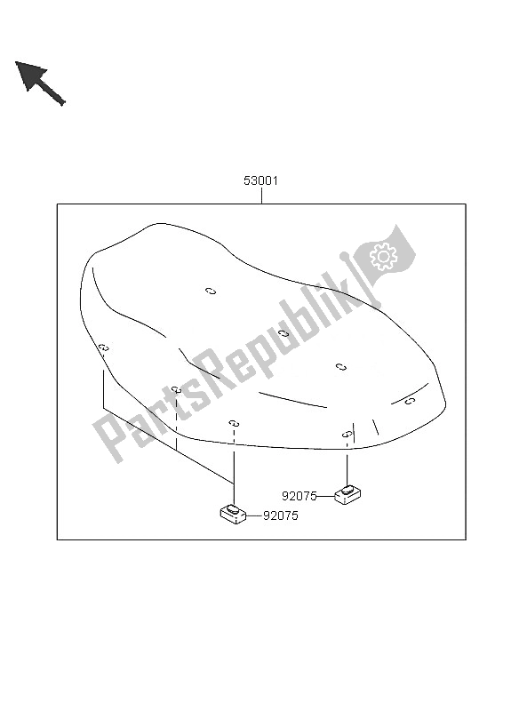 All parts for the Seat of the Kawasaki KVF 360 4X4 2005