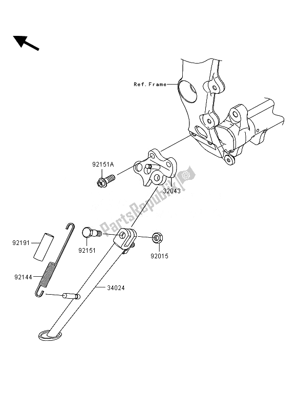 Tutte le parti per il In Piedi del Kawasaki Ninja ZX 6R 600 2010