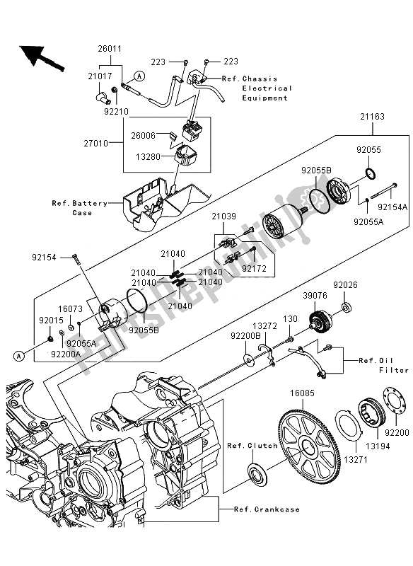 Todas as partes de Motor De Arranque do Kawasaki VN 1700 Voyager ABS 2010