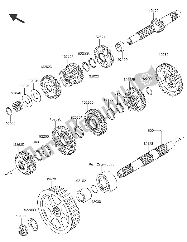 All parts for the Transmission of the Kawasaki Vulcan 900 Classic 2016