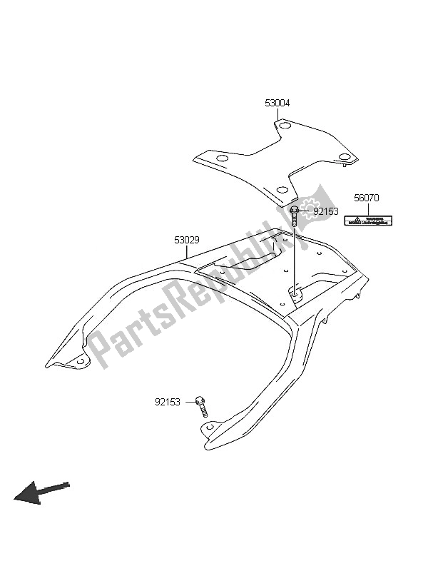 Todas las partes para Portador de Kawasaki KLV 1000 2005