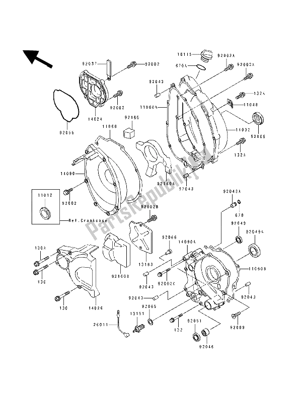 Toutes les pièces pour le Capot (s) Moteur du Kawasaki ZXR 750 1994