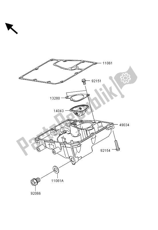 Wszystkie części do Miska Olejowa Kawasaki ER 6N 650 2013