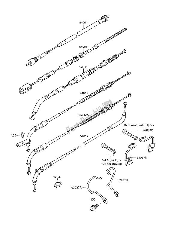 All parts for the Cable of the Kawasaki VN 750 Twin 1993