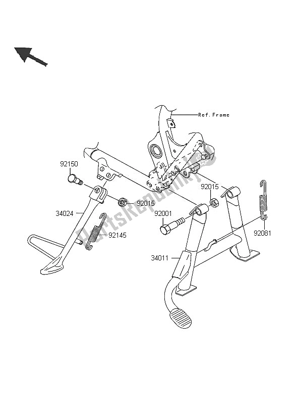 Toutes les pièces pour le Supporter du Kawasaki W 650 2005