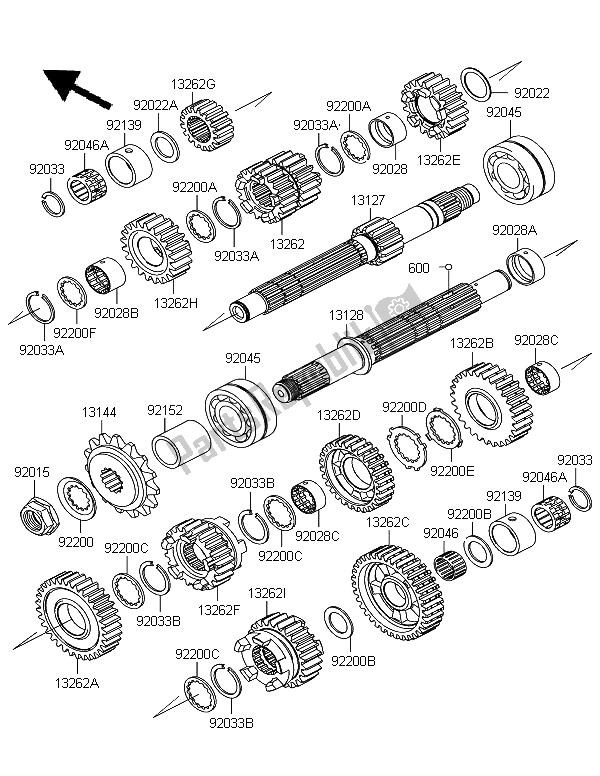 Alle onderdelen voor de Overdragen van de Kawasaki Z 750 ABS 2012
