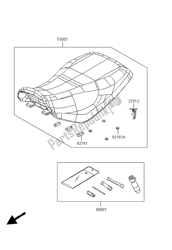 Wszystkie części do Siedzenie Kawasaki KVF 300 2013